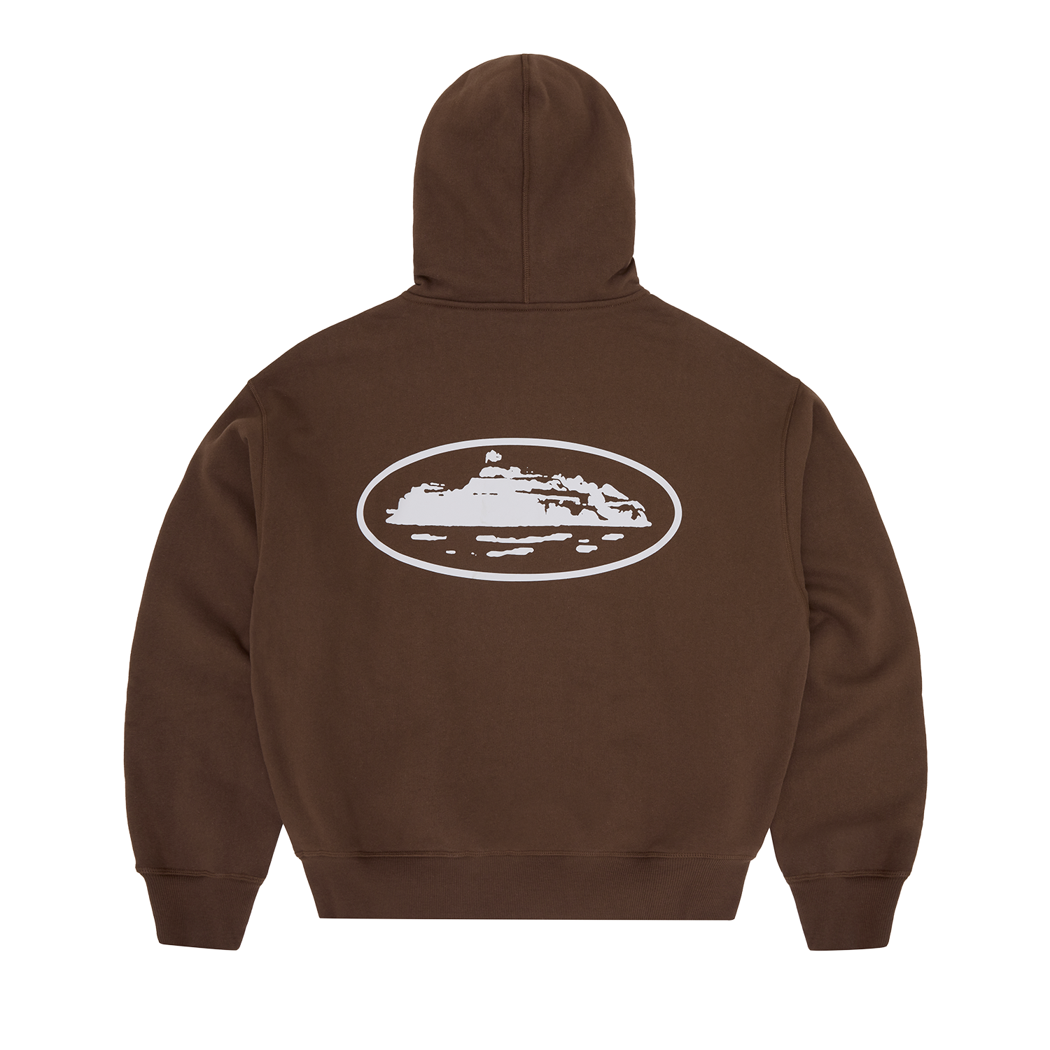 ISLAND PUFF PRINT ZIP HOODIE [BROWN]
