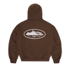 ISLAND PUFF PRINT ZIP HOODIE [BROWN]