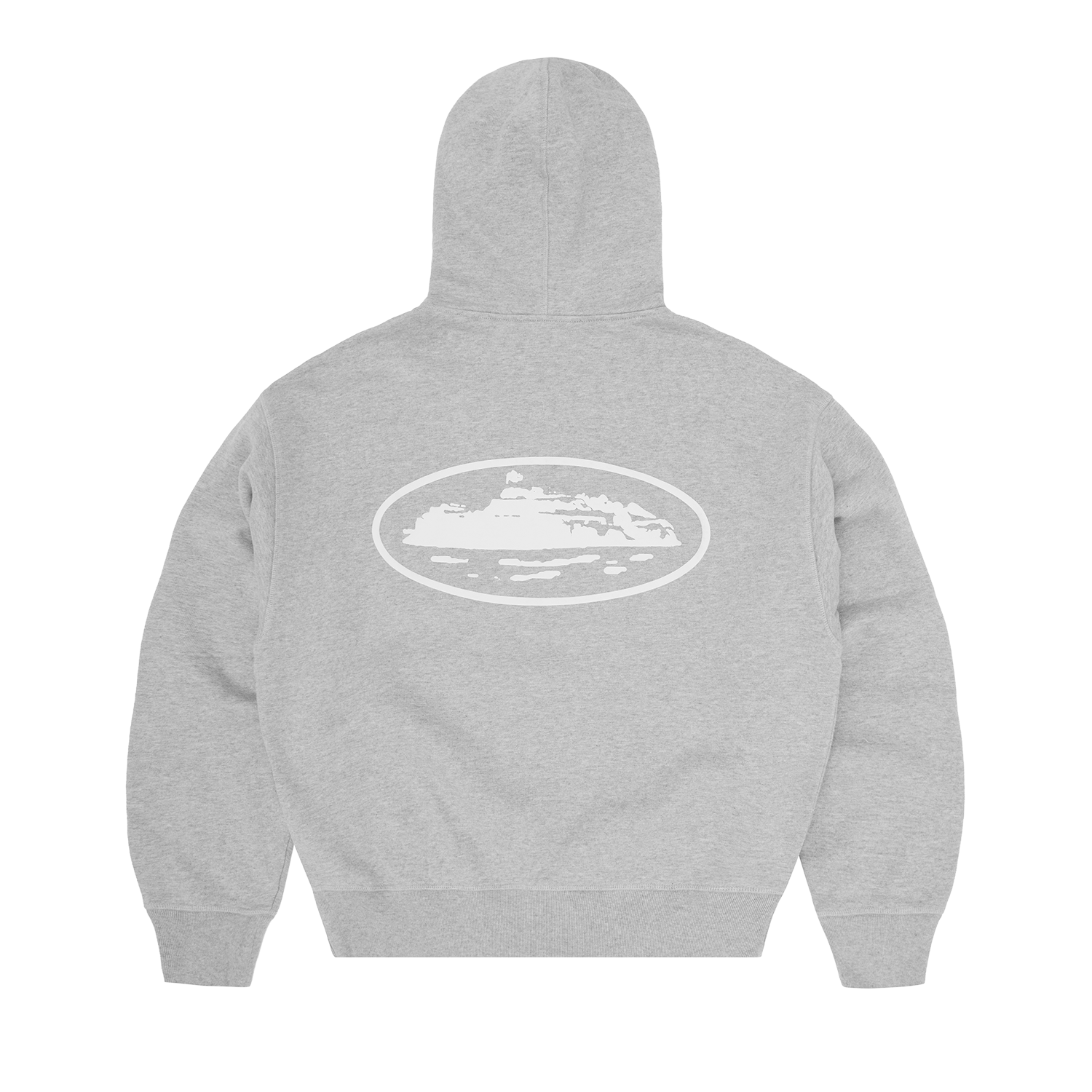 ISLAND PUFF PRINT ZIP HOODIE [HEATHER GREY]