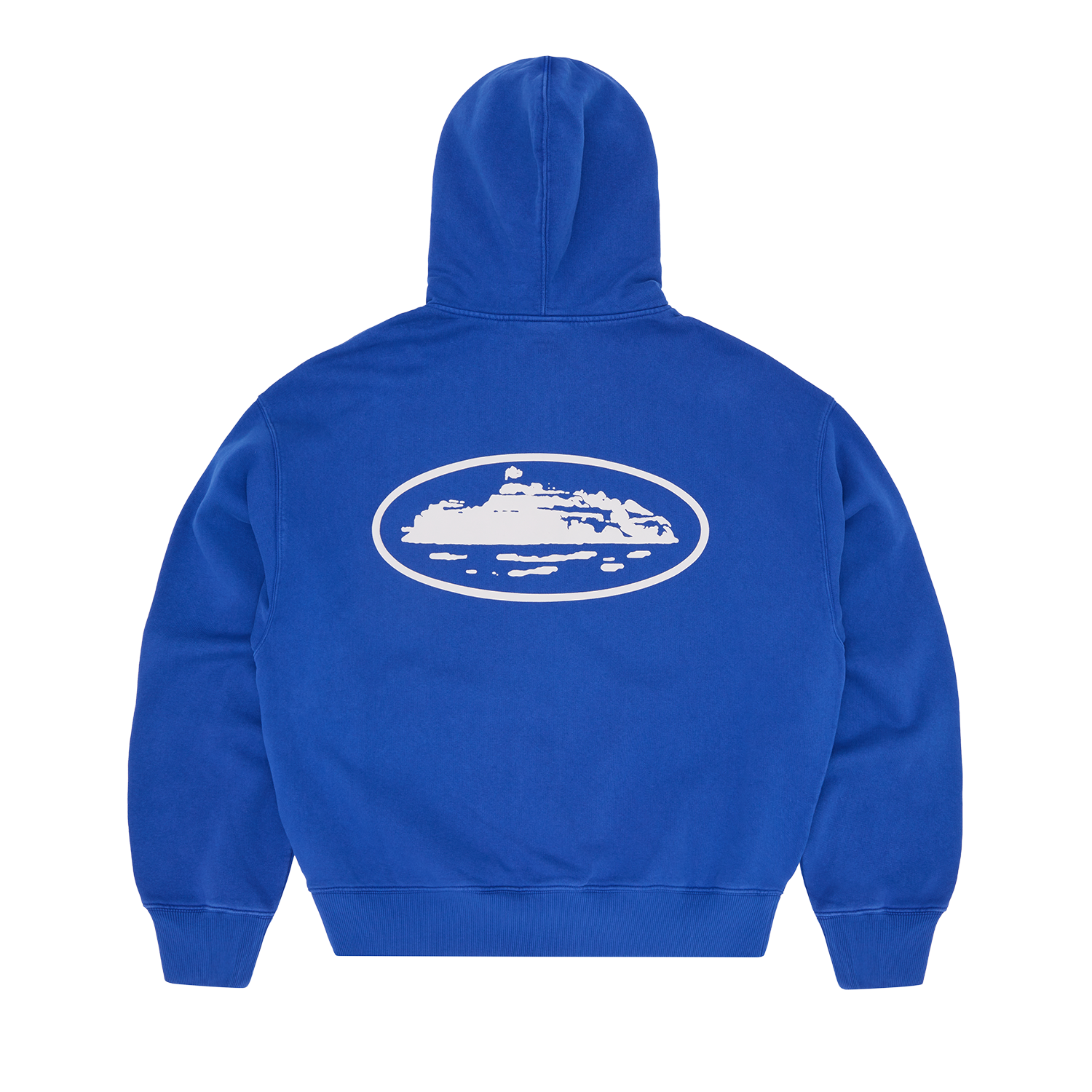 ISLAND PUFF PRINT ZIP HOODIE [WASHED ROYAL]