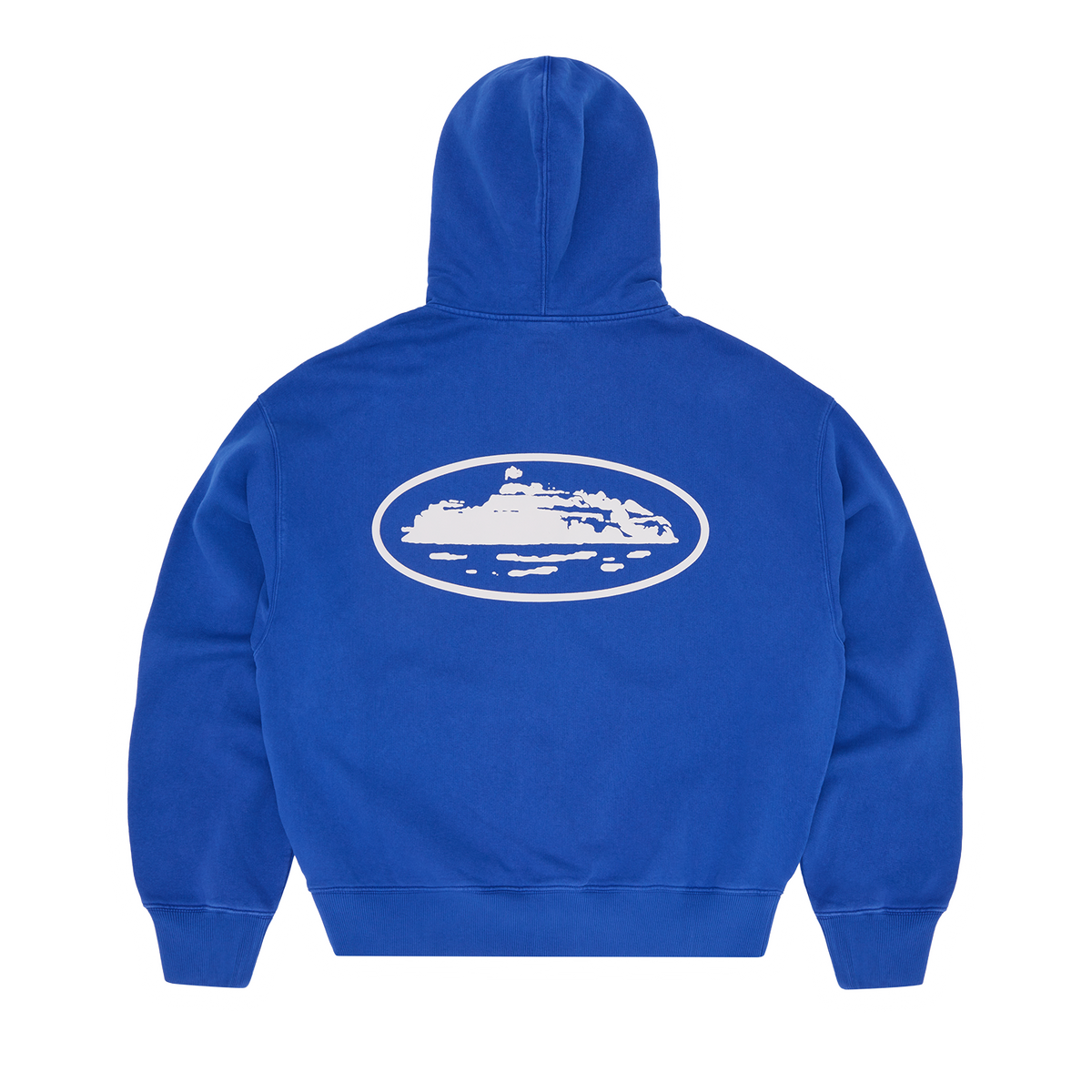 ISLAND PUFF PRINT ZIP HOODIE [WASHED ROYAL]