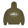 ISLAND PUFF PRINT ZIP HOODIE [OLIVE]