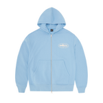 ISLAND PUFF PRINT ZIP HOODIE [BABY BLUE]