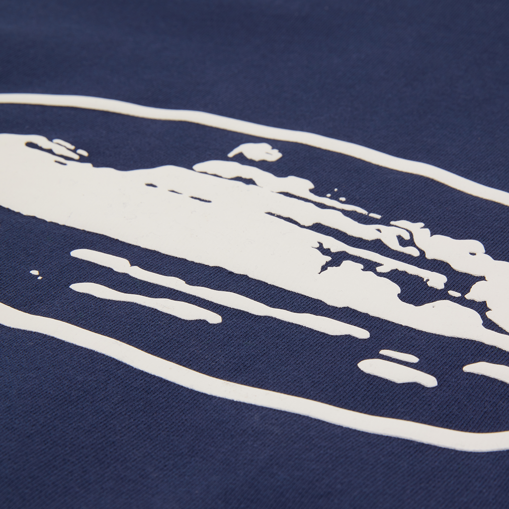ISLAND PUFF PRINT OPEN HEM SWEATPANT [NAVY]