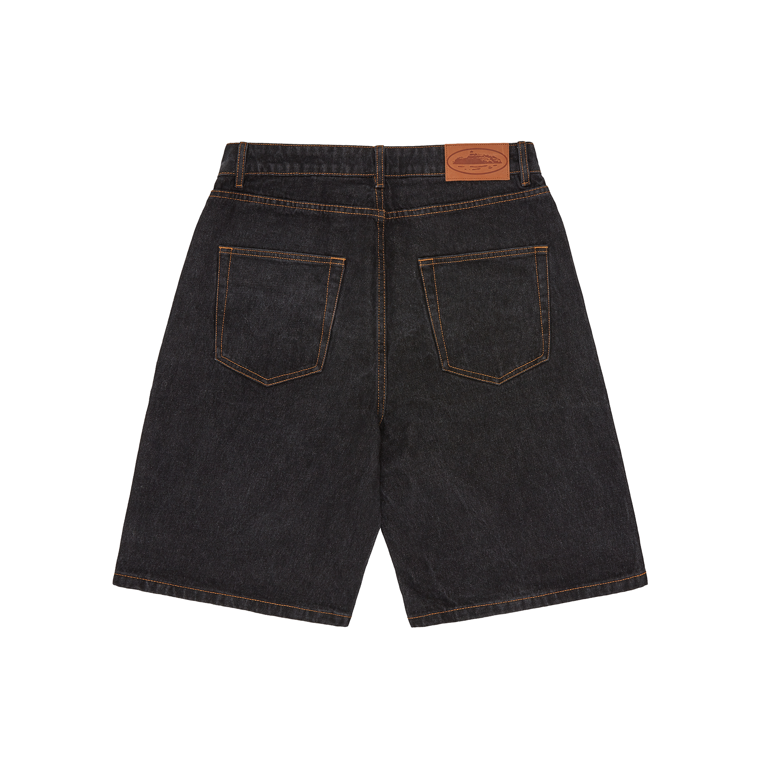 ISLAND BAGGY DENIM SHORT [WASHED BLACK]