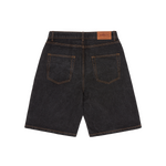 ISLAND BAGGY DENIM SHORT [WASHED BLACK]