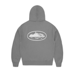 ISLAND PUFF PRINT ZIP HOODIE [GULLY GREY]