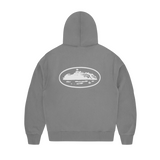 ISLAND PUFF PRINT ZIP HOODIE [GULLY GREY]