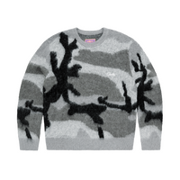 MOHAIR KNIT SWEATER [GREY CAMO]