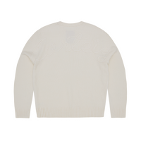 CROCHET APPLIQUE KNIT CREW [OFF WHITE]