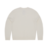 CROCHET APPLIQUE KNIT CREW [OFF WHITE]