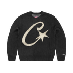 C STAR MOHAIR KNIT SWEATER [BLACK]