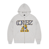 LION BOXY ZIP HOODIE [LIGHT HEATHER]