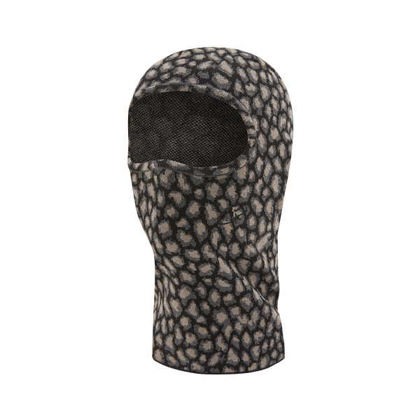 LEOPARD JACQUARD KNIT BALACLAVA [BLACK]