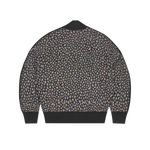 VVS LEOPARD JACQUARD KNIT ZIP UP [BLACK]