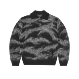 MOHAIR FUZZY COLLAR SWEATER [BLACK CAMO]