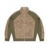 MESH PANEL TRICOT TRACK JACKET [TAN / OLIVE]
