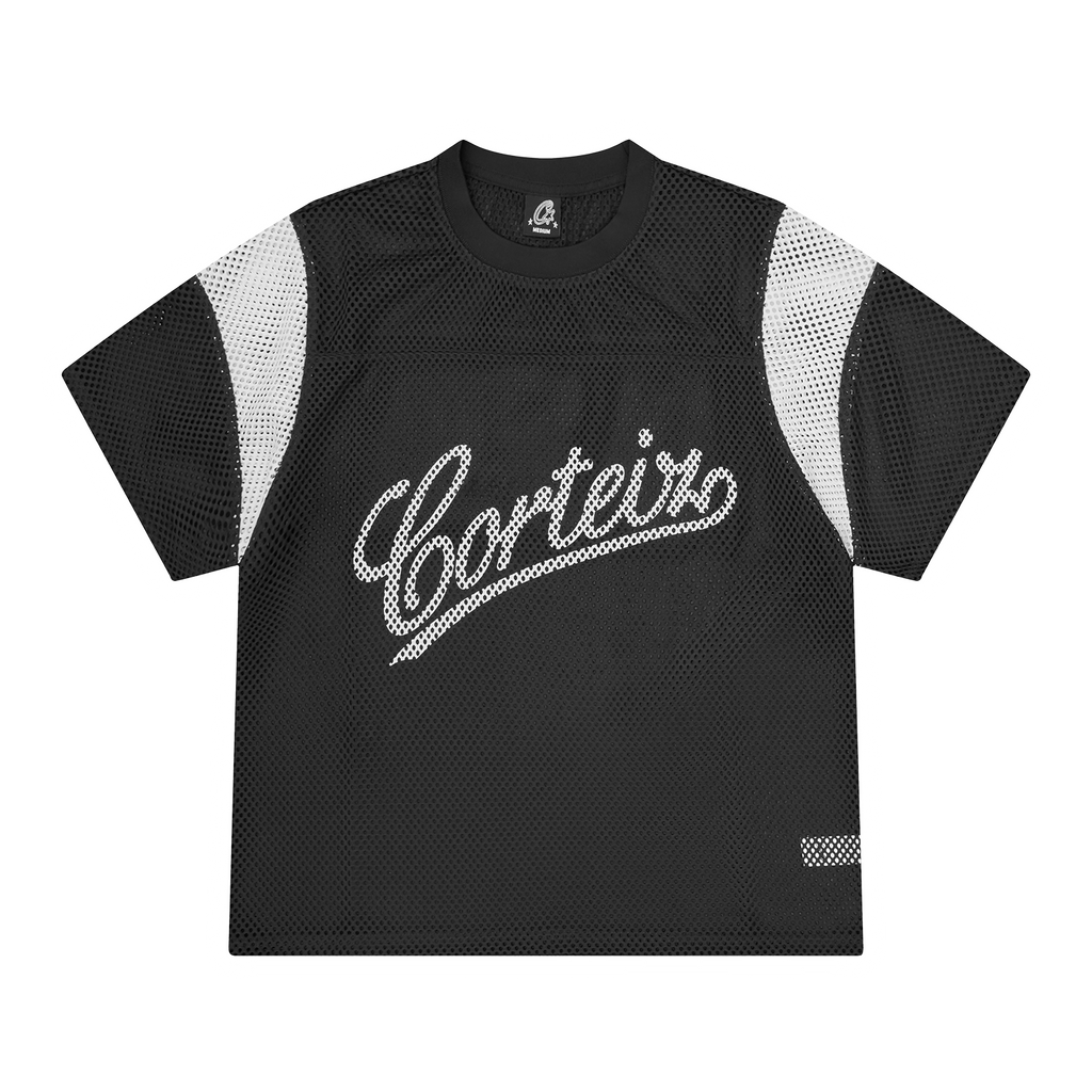 OPEN MESH PANEL JERSEY [BLACK/WHITE]