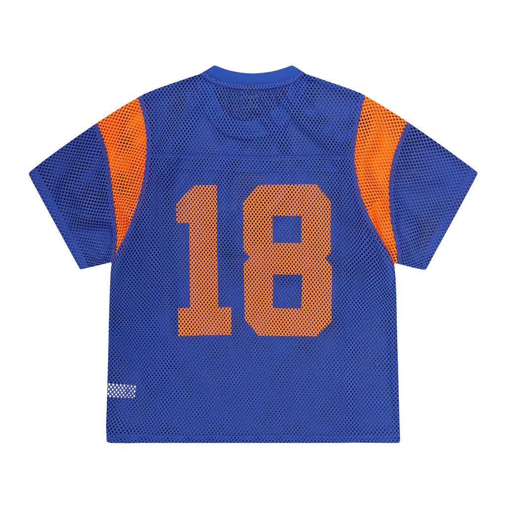 OPEN MESH PANEL JERSEY [BLUE/ORANGE]