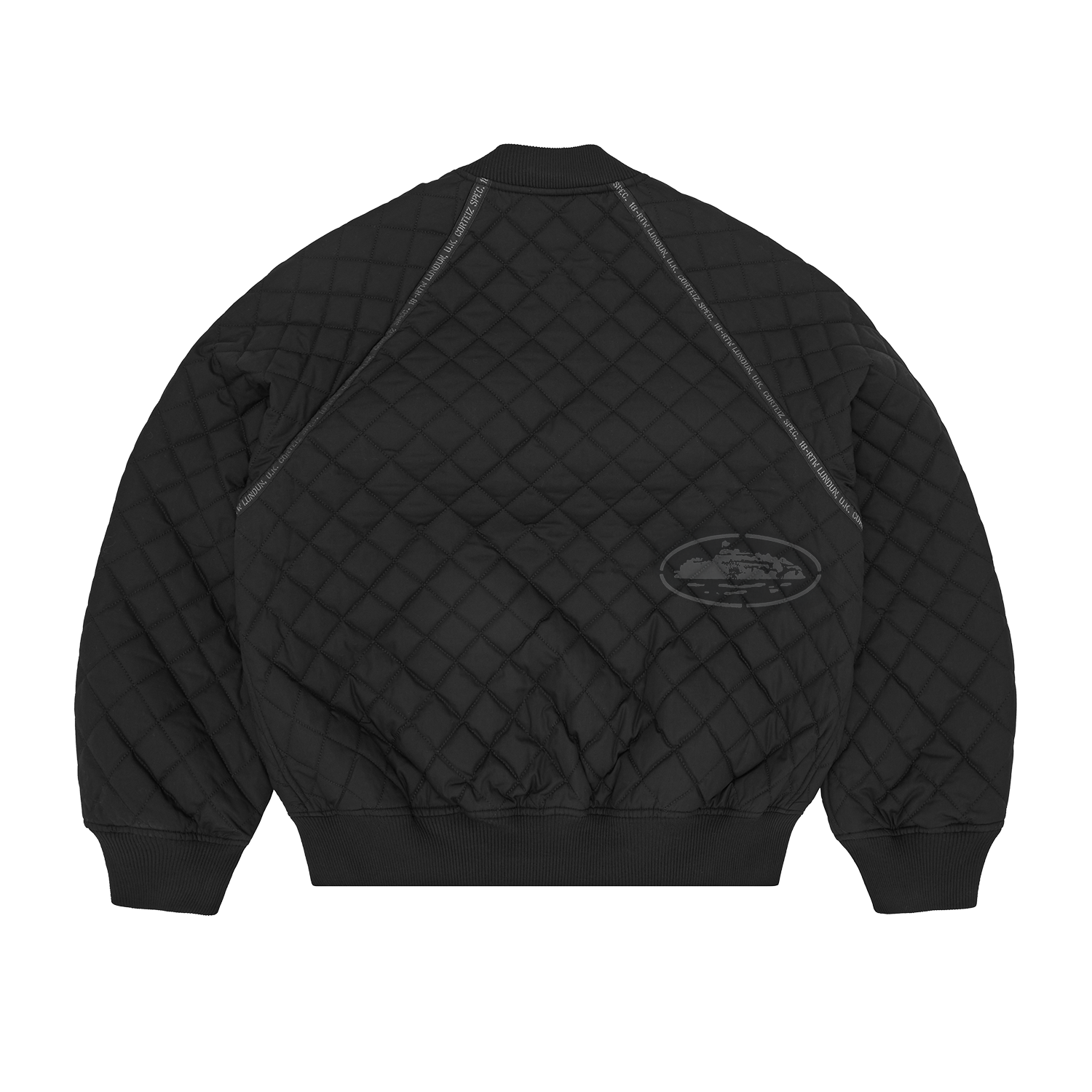 QUILTED EXCHANGE BOMBER [BLACK]