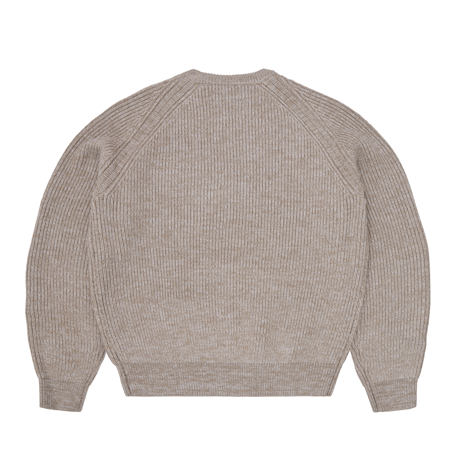 SCRIPT POCKET KNIT SWEATER [OATMEAL]
