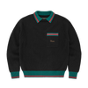 GIANNI KNIT POLO SWEATER [BLACK]
