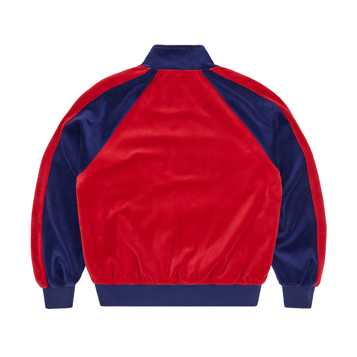 PISTA VELOUR TRACK JACKET [NAVY/RED]