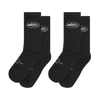STENCIL ISLAND SOCKS [2 PACK] [BLACK]