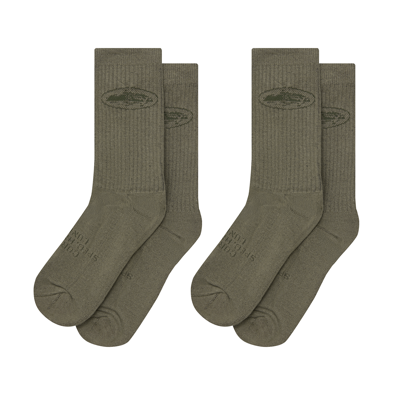 STENCIL ISLAND SOCKS [2 PACK] [KHAKI]