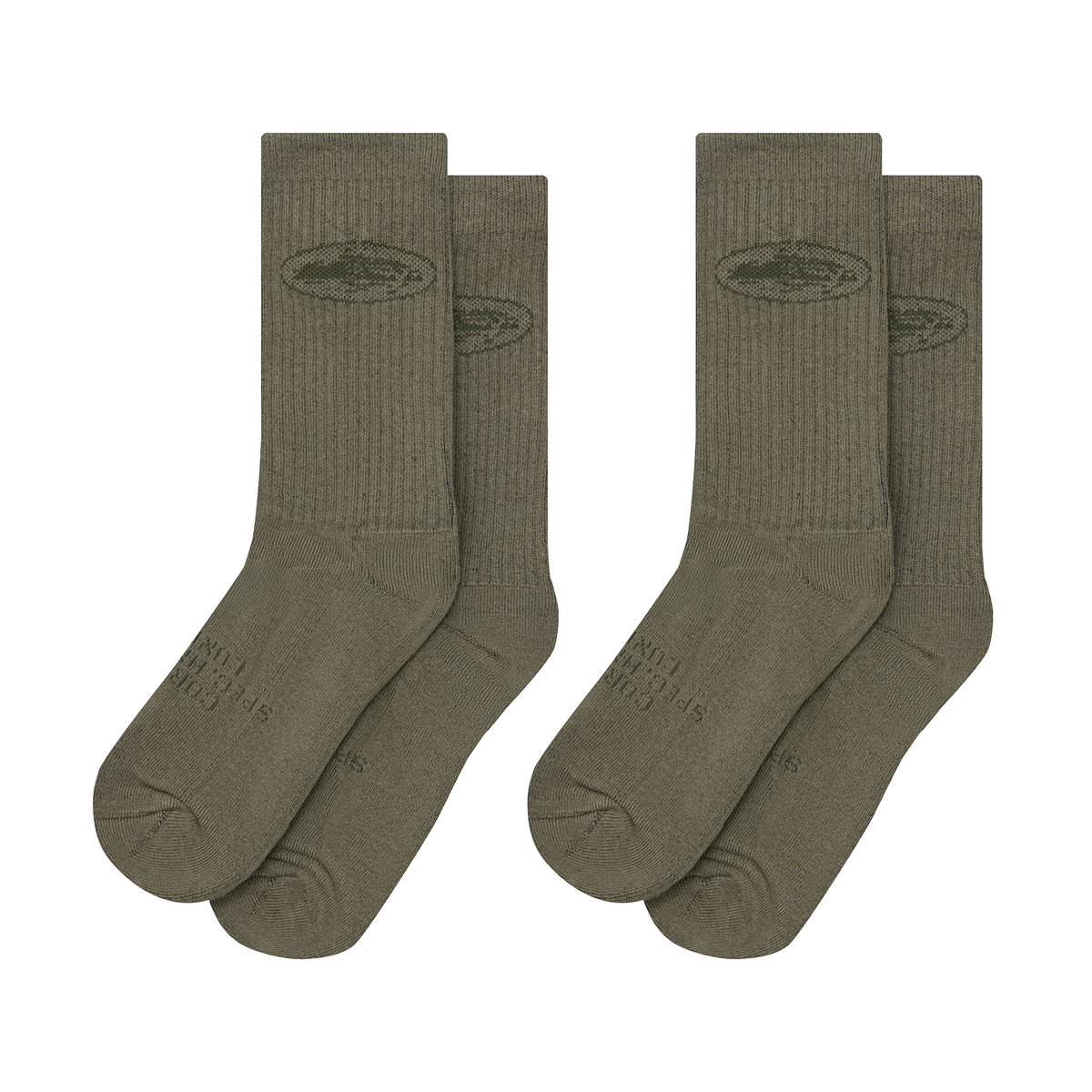 STENCIL ISLAND SOCKS [2 PACK] [KHAKI]