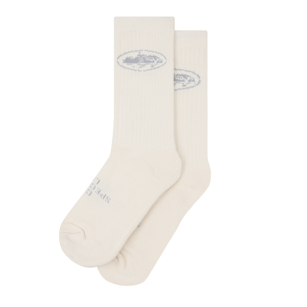 STENCIL ISLAND SOCKS [2 PACK] [CREAM]
