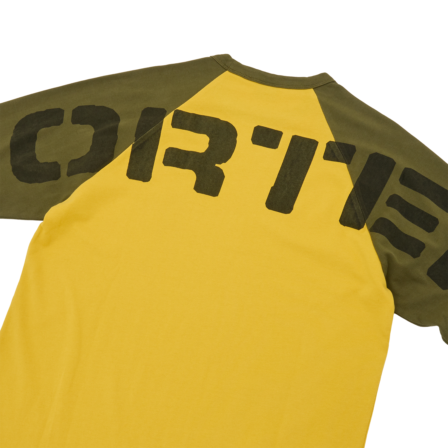 STENCIL RAGLAN LS [GOLD/OLIVE]