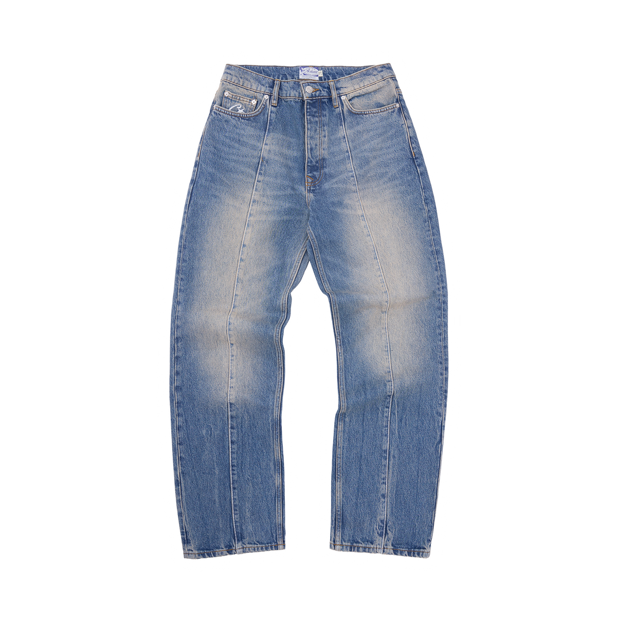 STITCH DOWN BAGGY JEANS [FADED INDIGO]