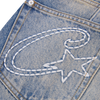 STITCH DOWN BAGGY JEANS [FADED INDIGO]