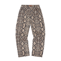 SNAKESKIN DENIM WORKWEAR PANT [BLACK/BEIGE]