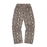 SNAKESKIN DENIM WORKWEAR PANT [BLACK/BEIGE]