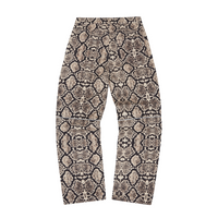 SNAKESKIN DENIM WORKWEAR PANT [BLACK/BEIGE]