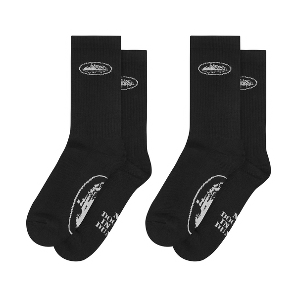 BLACK ALCATRAZ SOCKS [2 PACK]