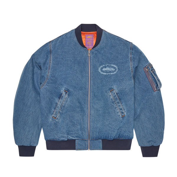 SUPERIOR ROYALE DENIM BOMBER [WASHED BLUE]