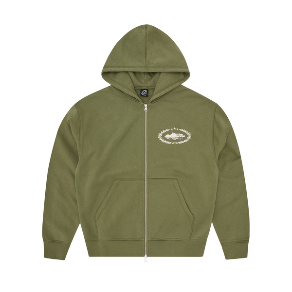 SUPERIOR ROYALE ZIP HOODIE [OLIVE]