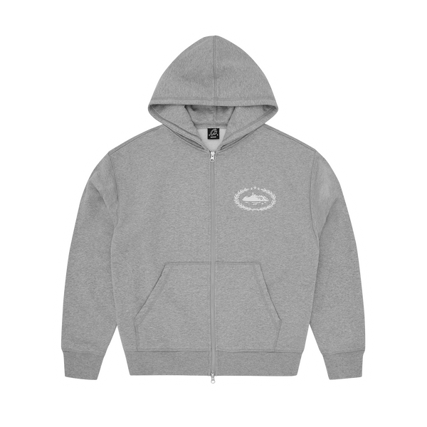 SUPERIOR ROYALE ZIP HOODIE [HEATHER GREY]