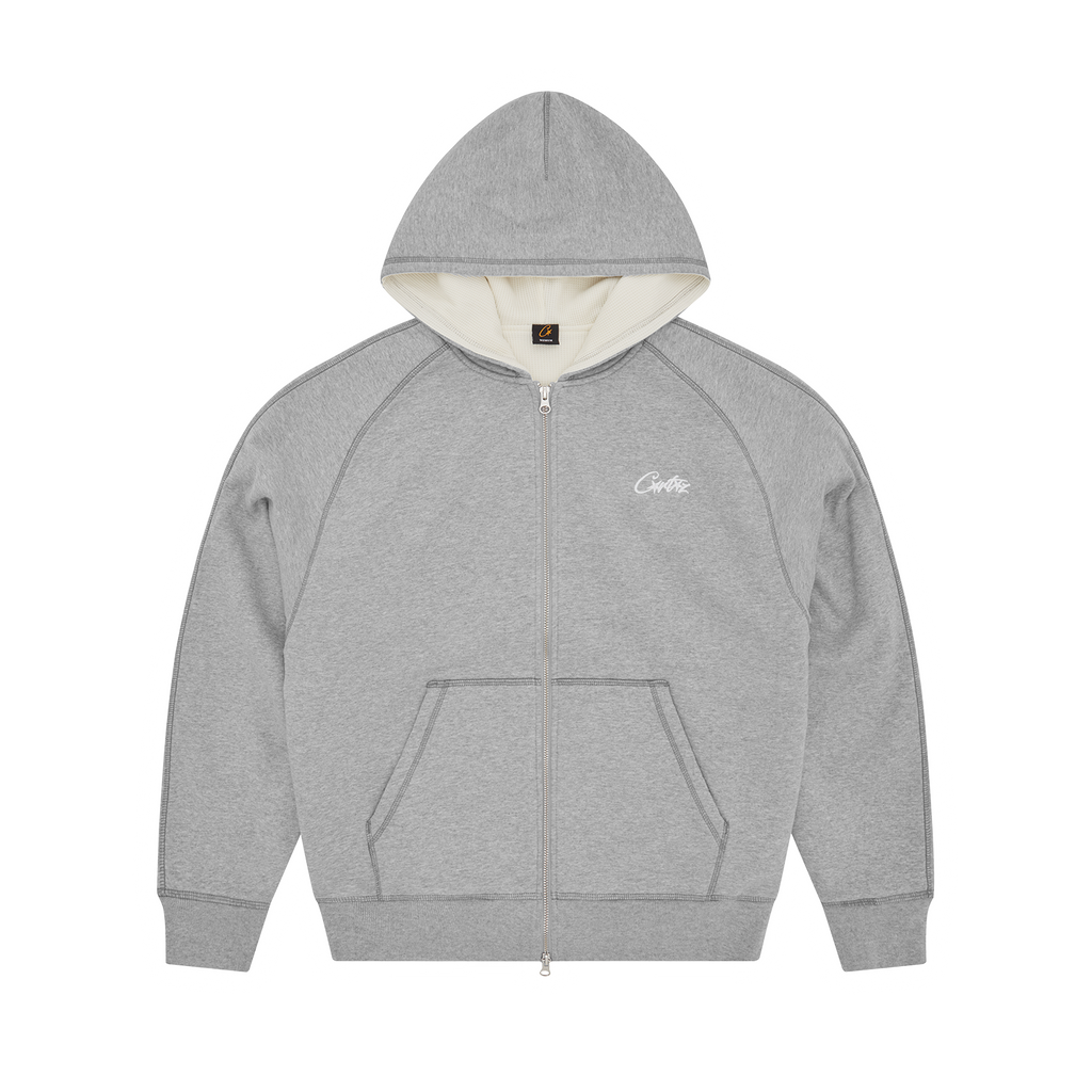 HMP THERMAL ZIP HOODIE [HEATHER GREY]