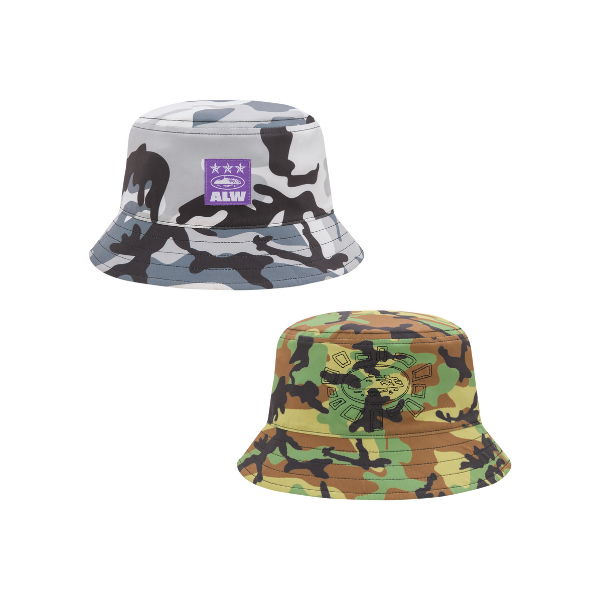 ALWEIZ REVERSIBLE BUCKET HAT [CAMO]