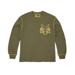 TIGER CONTRAST WAFFLE LONGSLEEVE [KHAKI]