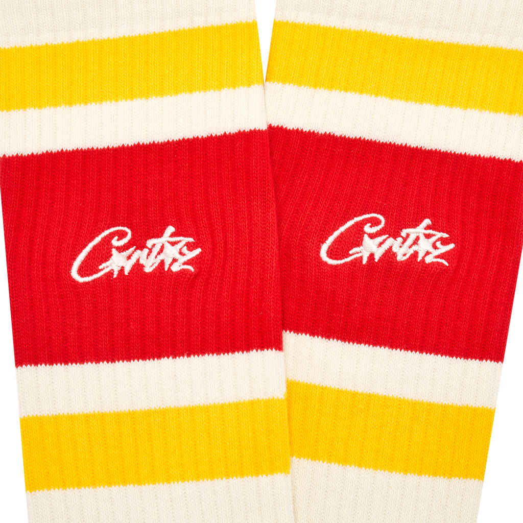 RETRO SOCKS [RED & YELLOW]